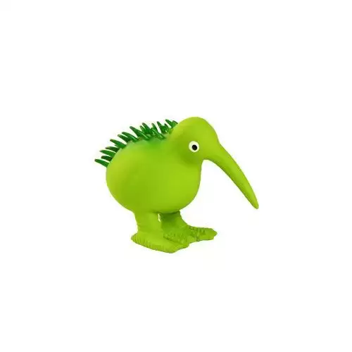 Hračka pes WHISTLE latex, pískací,zelená 13,5cm Kiwi