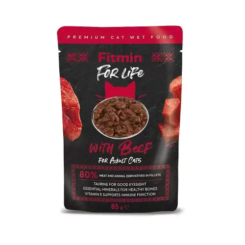 Fitmin For Life Cat Pouch adult Beef 85g