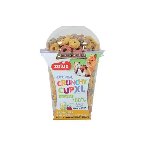Pochoutka CRUNCHYCUP XL hlodavec kuk/řep/voj170g Zolux