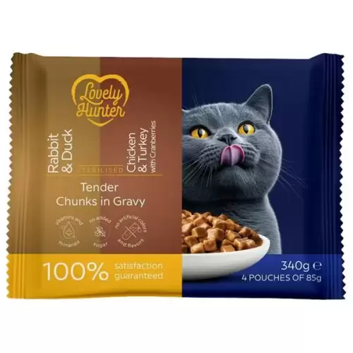  Lovely Hunter Cat kaps. Sterilised Multipack 4 x 85 g