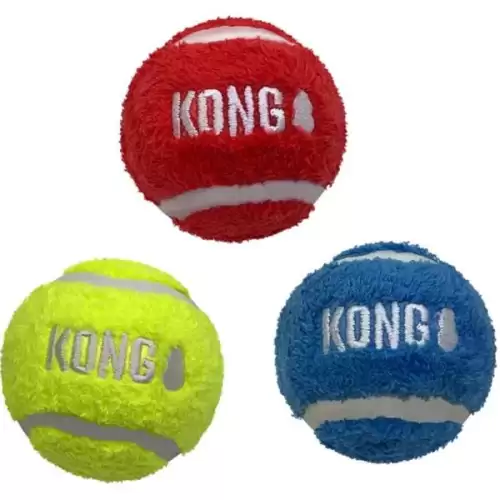  Hračka tenis + plyš KONG Sport® Softies Balls M 3 ks 