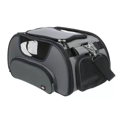 Transportní taška WINGS, do letadla, 28 x 23 x 46cm, šedá/modrá (max 20kg)