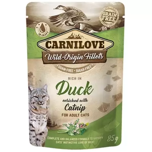  Carnilove Cat kaps. Rich in Duck Enriched with Catnip 85 g