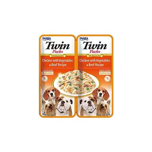 Churu Dog Twin Packs Chick&Veg.&Beef in Broth 2x40g