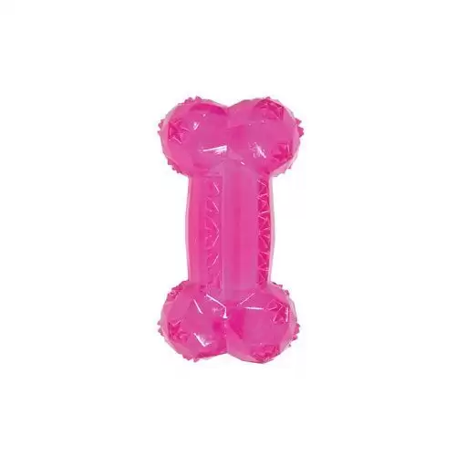 Hračka pes BONE TPR POP kost 14cm růžová Zolux