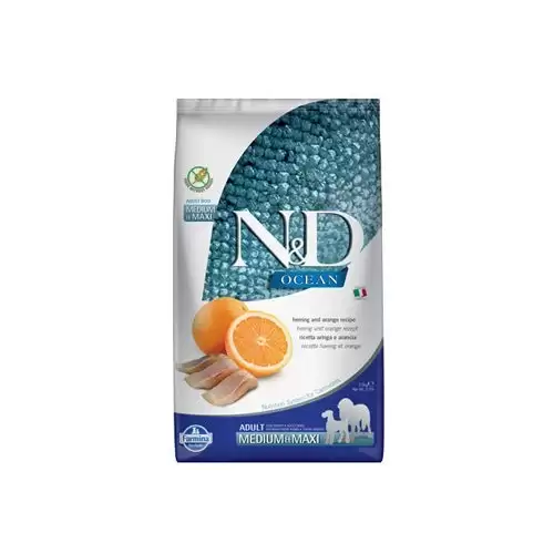 N&D OCEAN DOG Adult M/L Herring & Orange 2,5kg