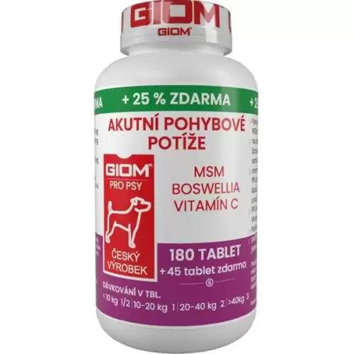  Giom S Akutní pohybové potíže 180 tbl + 25 % zdarma