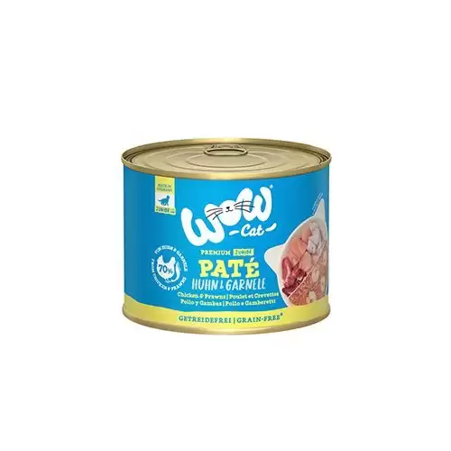 WOW Cat konz. Kitten Paté kuře s krevetami 200g