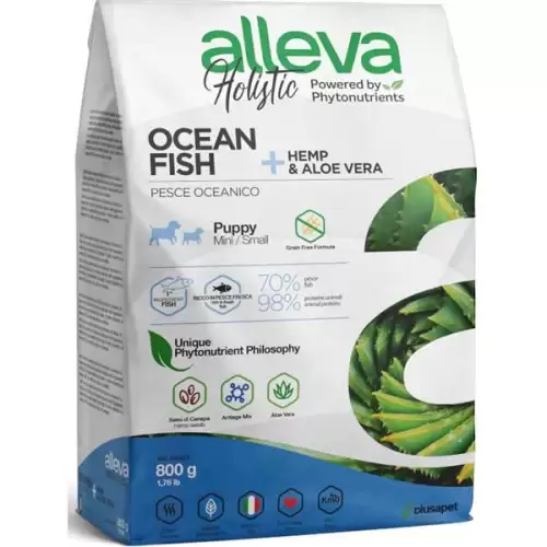 ALLEVA HOLISTIC Dog Dry Puppy Ocean Fish Mini 800g