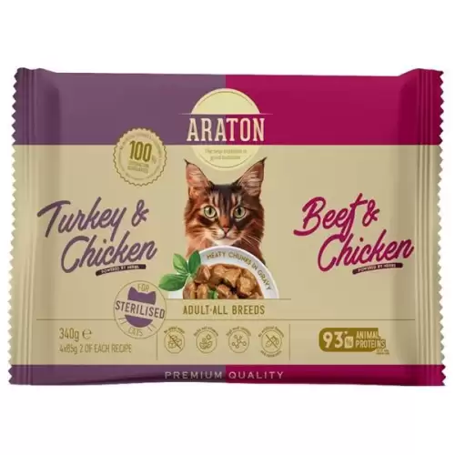  Araton Cat kaps. Sterilised Multipack 4 x 85 g