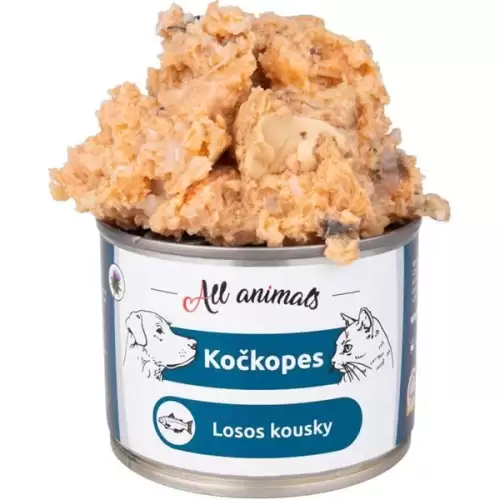  ALL ANIMALS Kočkopes konz. Losos kousky 200g