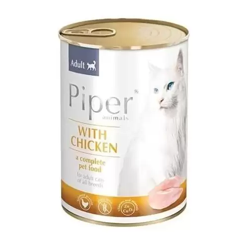 NEW PIPER CAT konzerva pro kočky, s kuřecím masem 400g