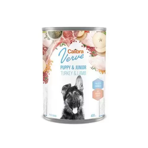 Calibra Dog Verve konz.GF Junior Turkey&Lamb 400g