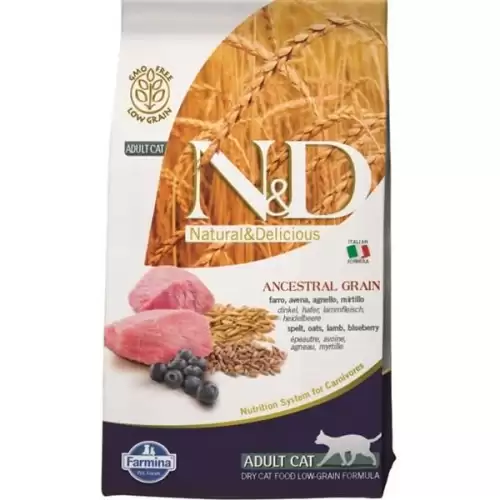  N&D ANCESTRAL GRAIN Cat LG Lamb, Spelt, Oats & Blueberry Adult 5 kg