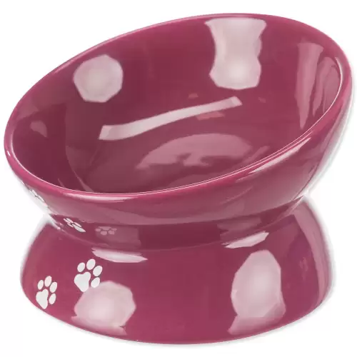 Miska Trixie zvýšená, ergonomická, keramická, vínová 0.15 l/ø 13 cm