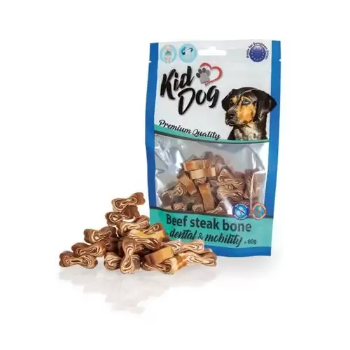 KIDDOG hovězí kostičky na zuby a klouby 80 g
