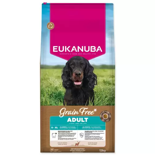 Krmivo EUKANUBA Grain Free Adult all breeds rich in venison 12kg