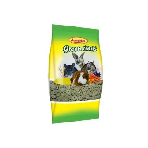 Avicentra kroužky s vojtěškou pro hlodavce 250g