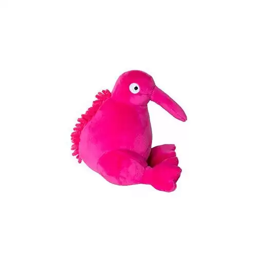 Hračka pes PLUSH plyš,pískací,růžová 16cm Kiwi