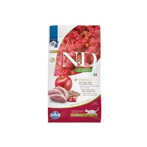 N&D Quinoa CAT Hairball Duck & Cranberry 1,5kg