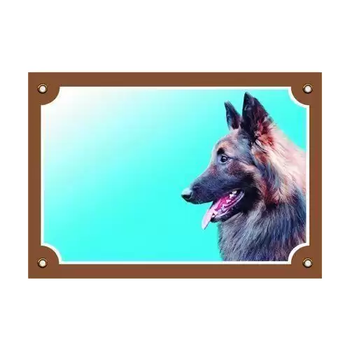 Barevná cedulka Pozor pes, Tervueren