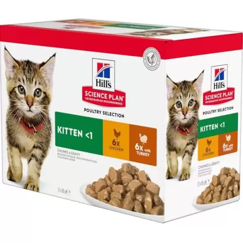 Hill's Science Plan Feline Kitten kapsička Chicken & Turkey 12 x 85 g
