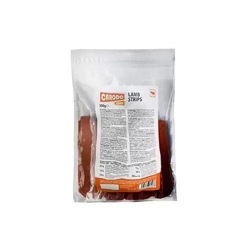 CARODO Dog poch. Jehněčí proužky 500g