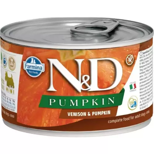  N&D PUMPKIN Dog konz. Venison & Pumpkin Mini 140 g