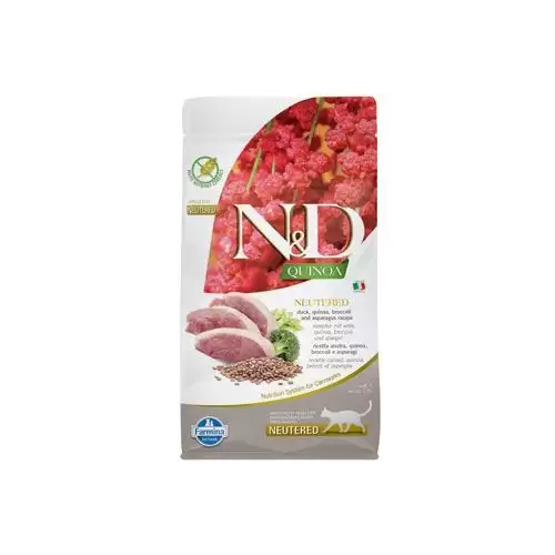 N&D Quinoa CAT Neutered Duck &Broccoli&Asparagus 1,5kg