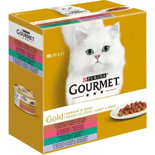  Gourmet Gold cat konz.-kousky se zel. Multipack 8 x 85 g