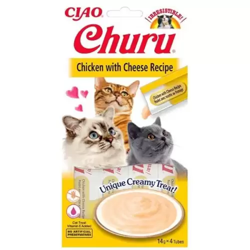  Inaba Churu cat snack Kuře se sýrovou příchutí 4x 14g