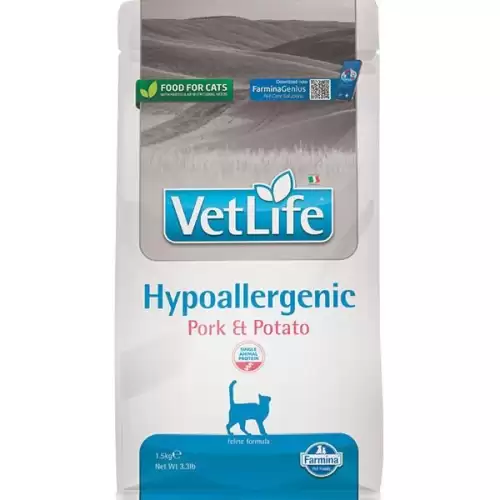  Vet Life Natural Feline Hypoallergenic Pork & Potato 1,5 kg