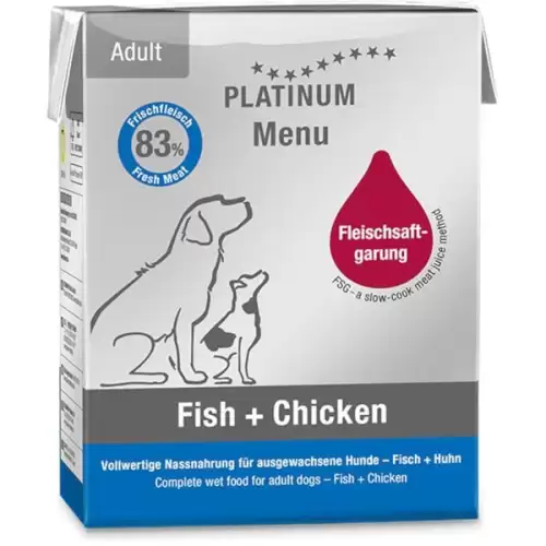  Platinum Dog Menu Fish + Chicken 185 g