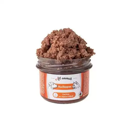 All Animals kočkopes sklo Kachna ve vlastní šťávě 200g