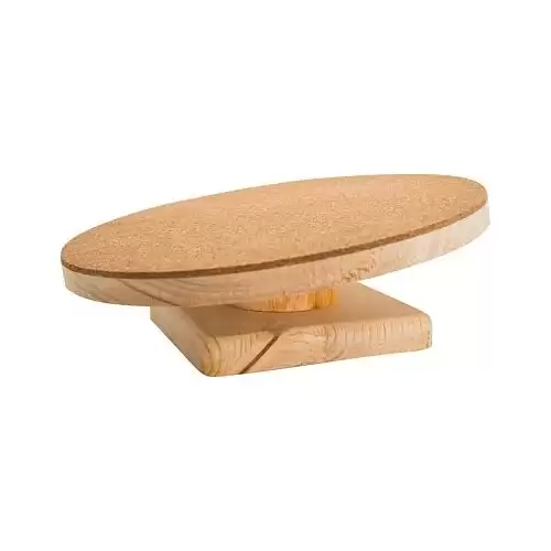 PetBuddy šikmá plošina, běhací disk pro křečky, 22 cm, borové dřevo/korek