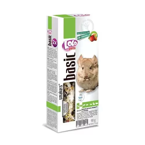 LOLO SMAKERS 2 klasy s ovocem a ořechy pro činčily 90 g