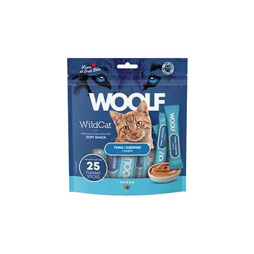 WOOLF WildCat Cream Regular Tuna&Codfish 25x14g
