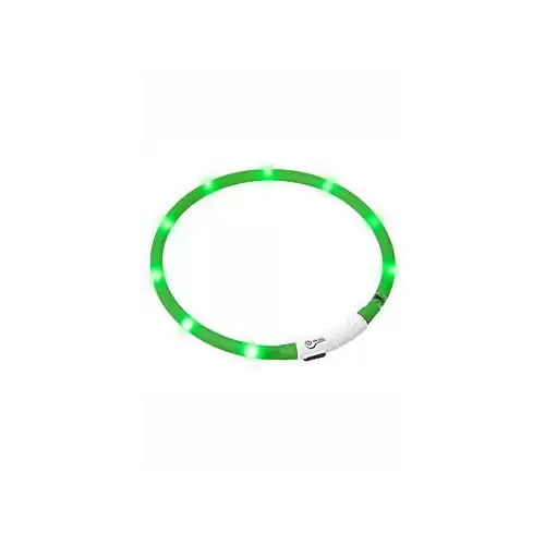 Obojek USB Visio Light LED nabíjecí 70cm zelený KAR