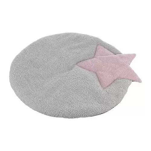 JUNIOR podložka STAR k ležení pro štěňata, 55 x 61 cm, šedá/světlá lila