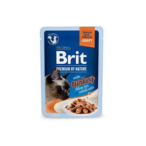 Brit Premium Cat D Fillets in Gravy with Turkey 85g