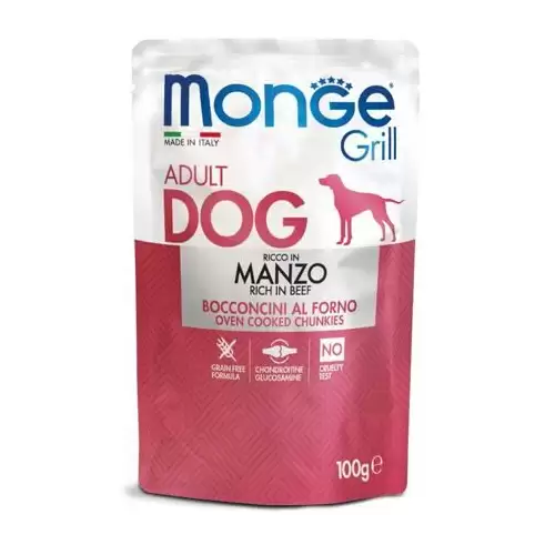 MONGE GRILL kapsička s hovězím masem pro psy 100 g