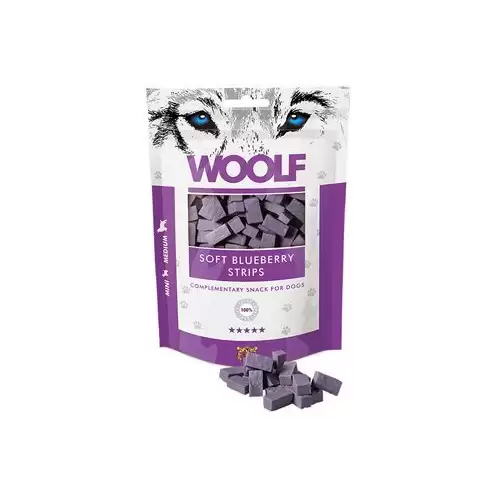 WOOLF Classic poch. Soft Blueberry Strips 100g