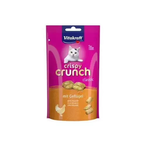 Vitakraft Cat poch. Crispy Crunch drůbeží 60g