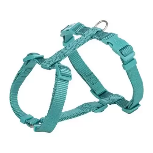 H-postroj PREMIUM, aqua S-M:hruď:42-60cm/15mm