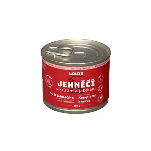 Louie Dog konz. Jehněčí s krůtím,jablk.prebiotiky 200g