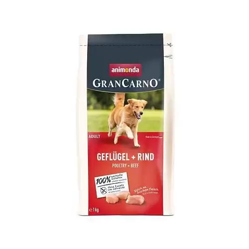 GranCarno Dog DryFood Adult s drůbežím a hovězím masem, 1 kg