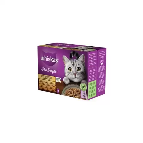Whiskas kapsa Pure Delight drůbeží výběr v želé 12x85g