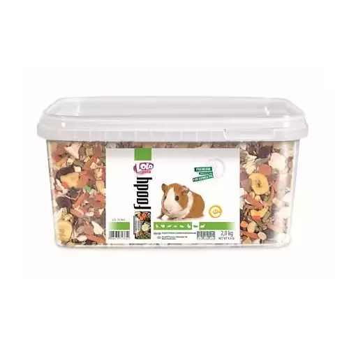 LOLO Foody kompletní krmivo pro morčata 3 L, 2 kg kyblík