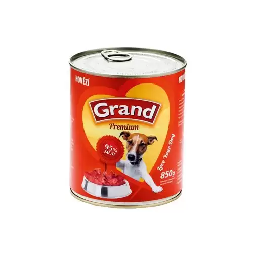 GRAND Dog konz. Premium hovězí 850g