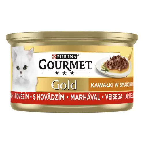 Gourmet Gold Sauce Delight s hovězím masem v omáčce 85g